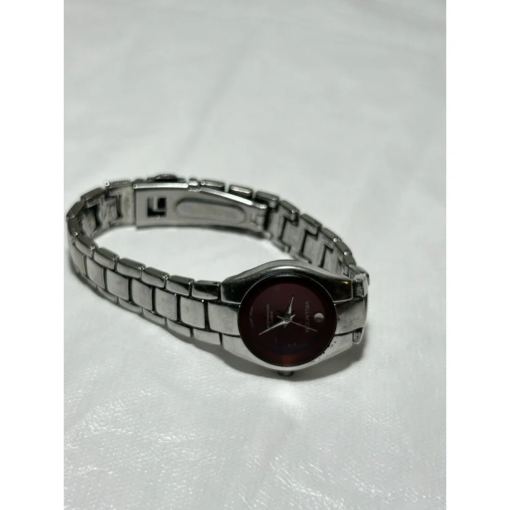 Vellaccio Women’s Bracelet Watch Red Dial/Bezel Quartz Analog SS 24mm WR